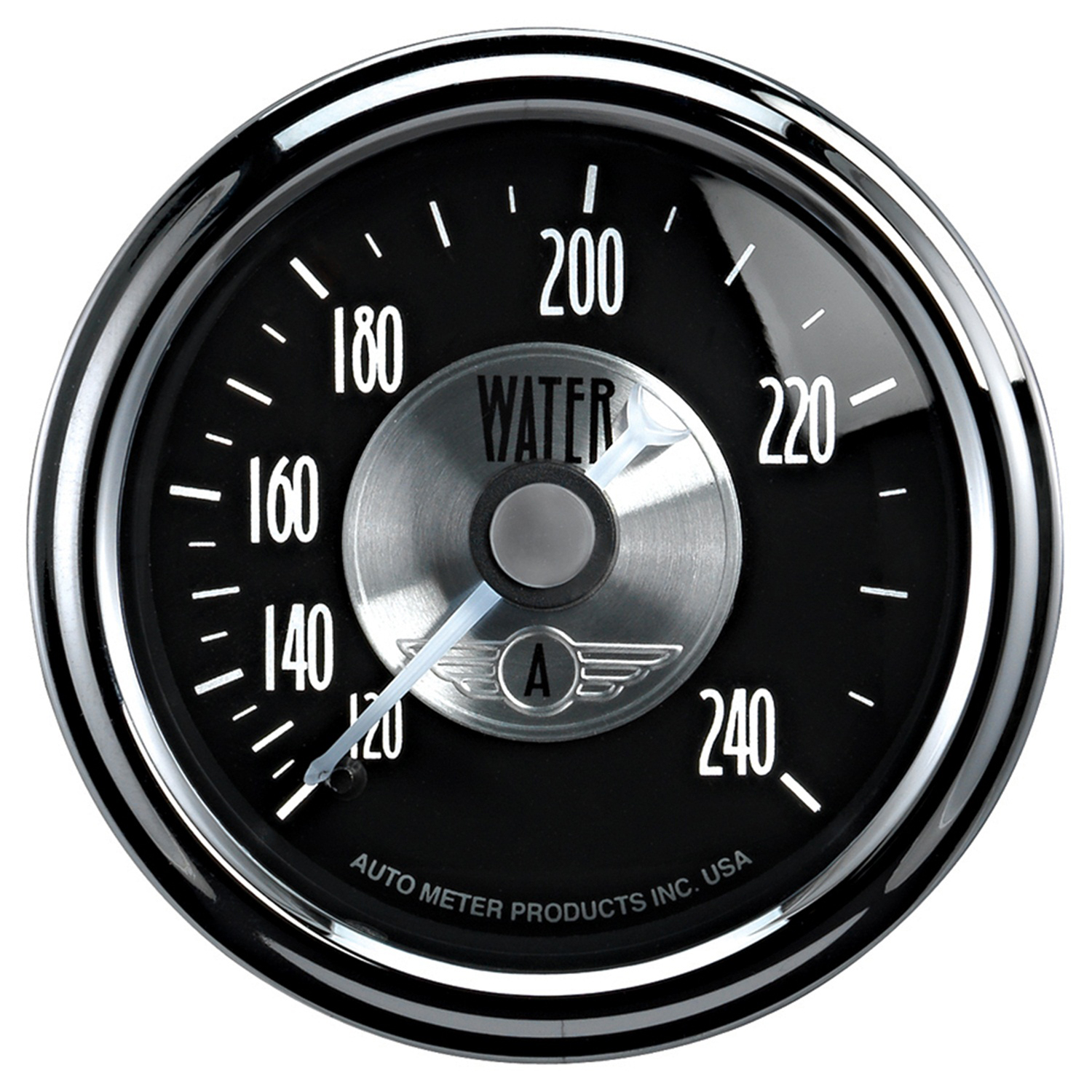 AUTOMETER Water Temperature Gauge 2 1/16", 240°f, Mech, Prestige Black Diamond