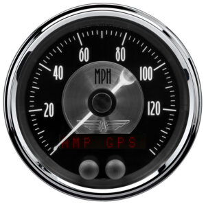 AUTOMETER Speedometer Gauge 3 3/8", 140MPH, GPS, Prestige Black Diamond