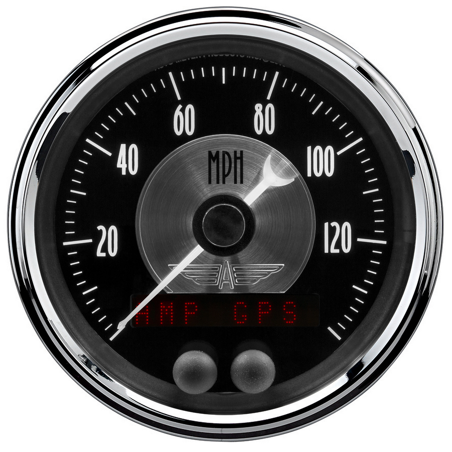 AUTOMETER Speedometer Gauge 3 3/8", 140MPH, GPS, Prestige Black Diamond