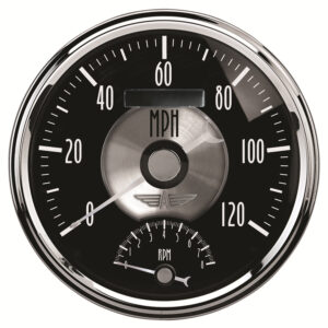 AUTOMETER Tacho/Speedo Gauge 5", 120MPH & 8K RPM, Elec. Program, Prestige Black Diamond
