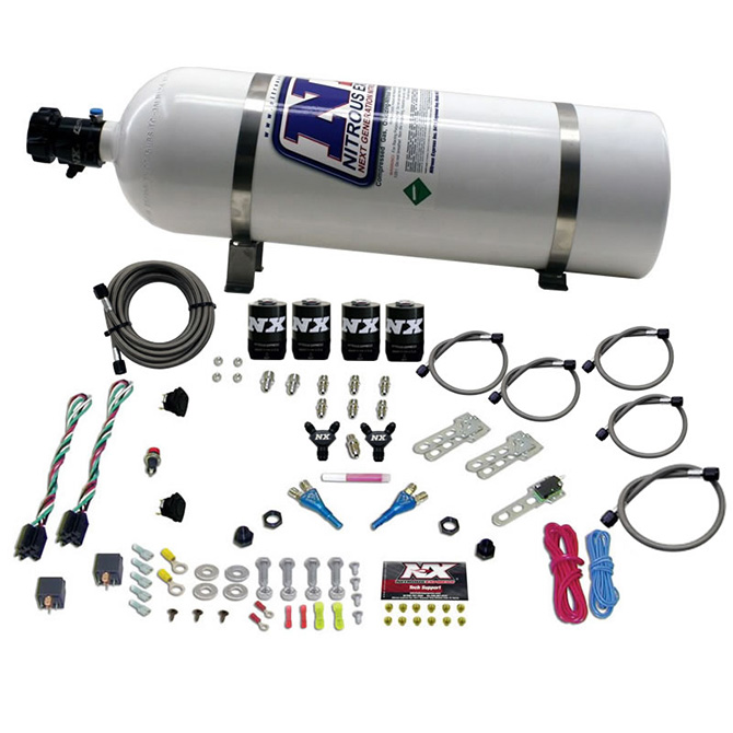 NITROUS EXPRESS Sport Compact EFI Dual Stage (35-75) X 2 With 15lb Bottle