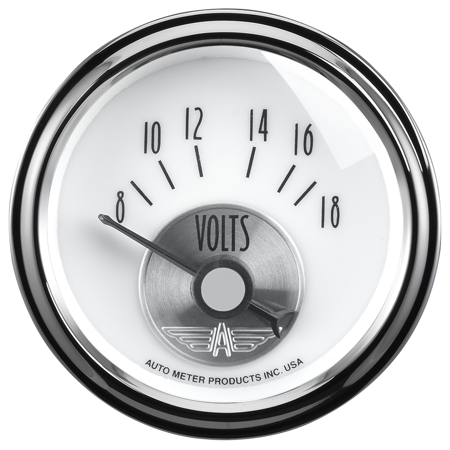 AUTOMETER Voltmeter Gauge 2 1/16", 18V, Elec, Prestige Pearl