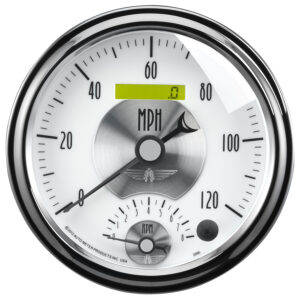 AUTOMETER Tacho/Speedo Gauge 5", 120MPH & 8K RPM, Elec. Program., Prestige Pearl