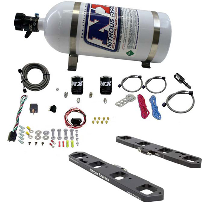 NITROUS EXPRESS Direct Port Plate System For 5.7,6.1 And 6.4 Hemi W/ 10lb Bottle