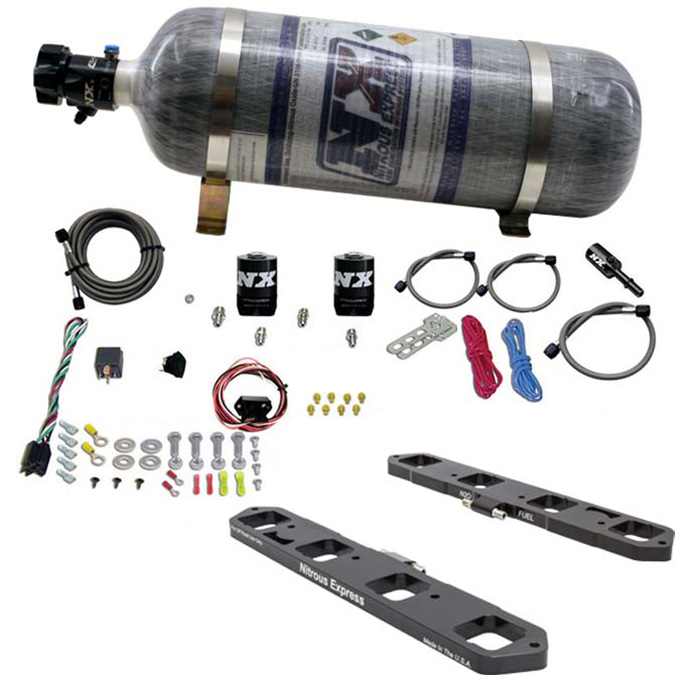 NITROUS EXPRESS Direct Port Plate System For 5.7,6.1 And 6.4 Hemi W/ 12lb Bottle