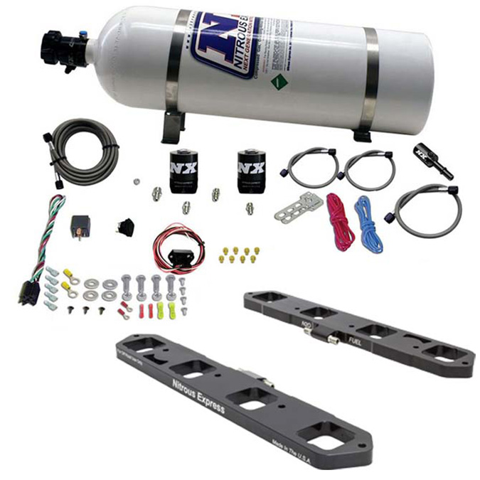 NITROUS EXPRESS Direct Port Plate System For 5.7,6.1 And 6.4 Hemi W/ 15lb Bottle