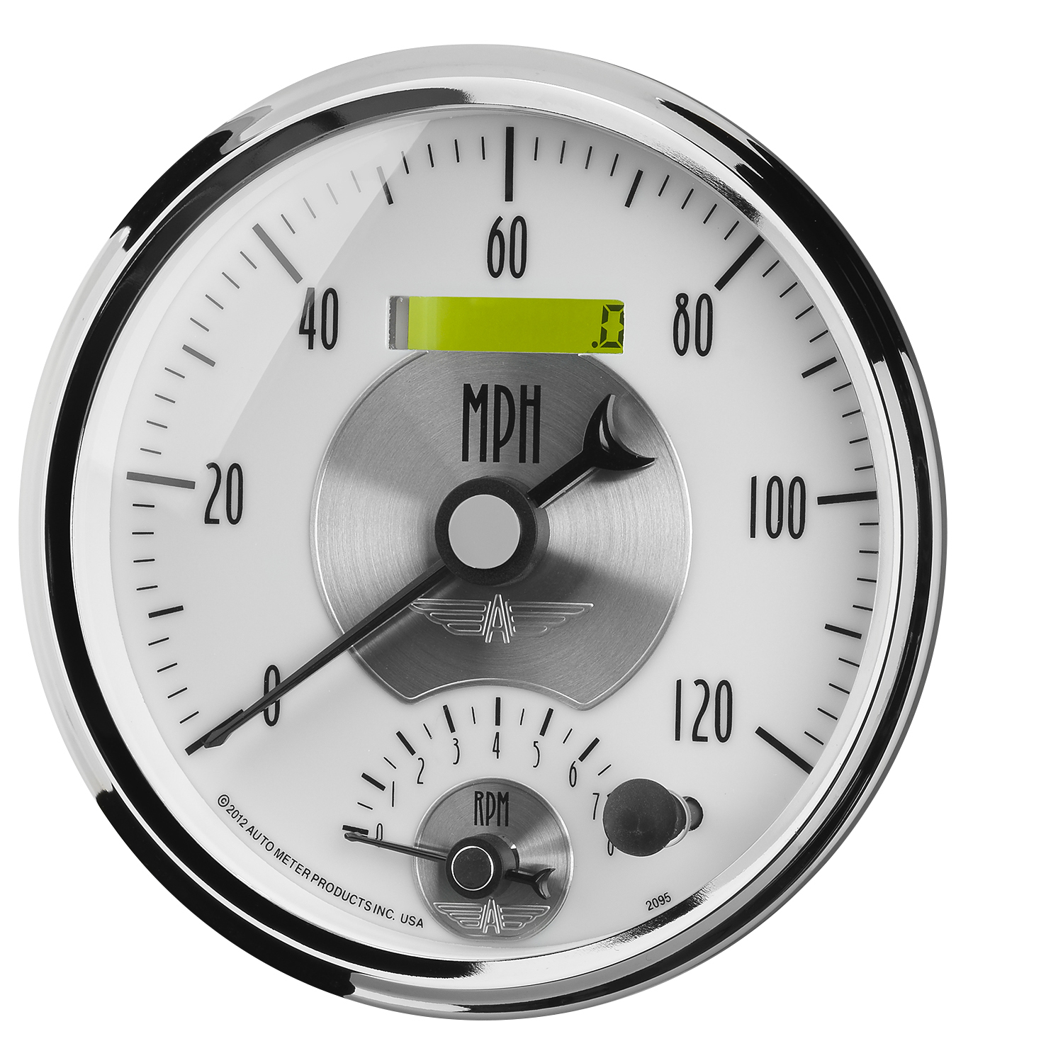 AUTOMETER Tacho/Speedo Gauge 5", 120MPH & 8K RPM, Elec. Program., Prestige Pearl - Image 2