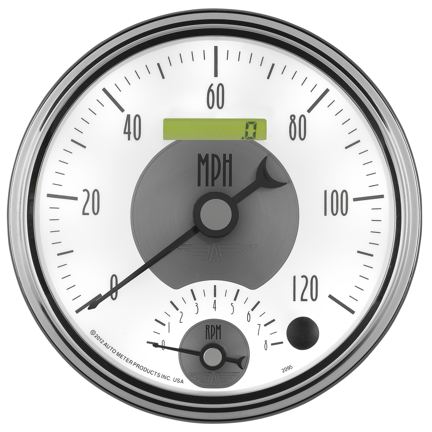 AUTOMETER Tacho/Speedo Gauge 5", 120MPH & 8K RPM, Elec. Program., Prestige Pearl - Image 4