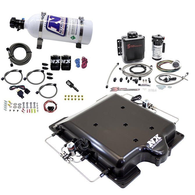 NITROUS EXPRESS Hellcat Lid With Nitrous And Water/Methanol System (100-400HP) W/ 5lb Bottle