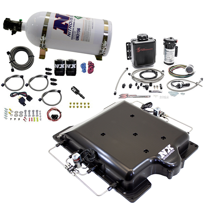 NITROUS EXPRESS Hellcat Lid With Nitrous And Water/Methanol System (100-400HP) W/ 10lb Bottle