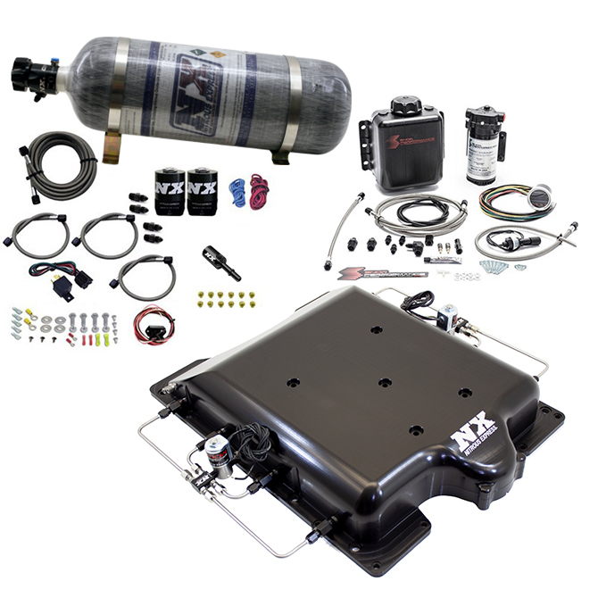 NITROUS EXPRESS Hellcat Lid With Nitrous And Water/Methanol System (100-400HP) W/ 12lb Bottle