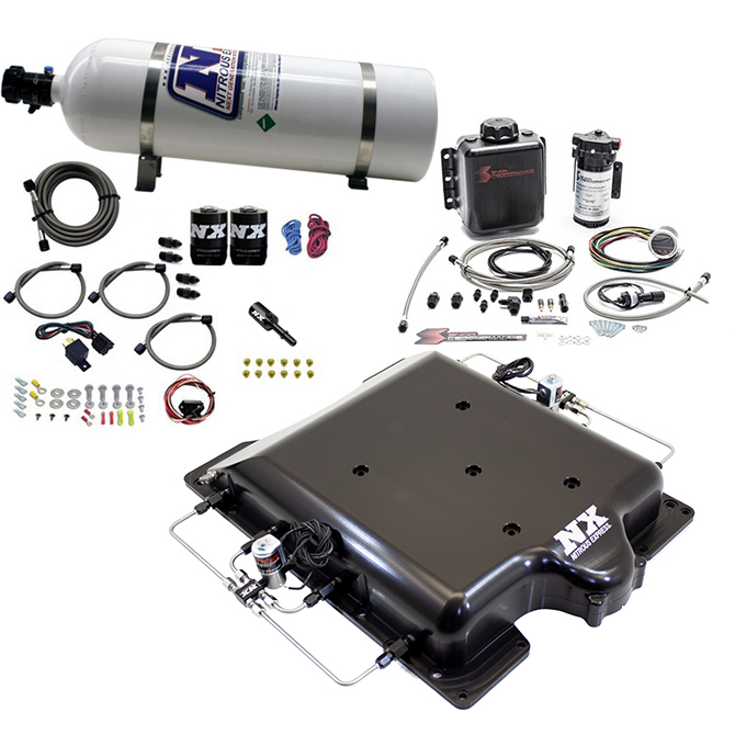NITROUS EXPRESS Hellcat Lid With Nitrous And Water/Methanol System (100-400HP) W/ 15lb Bottle