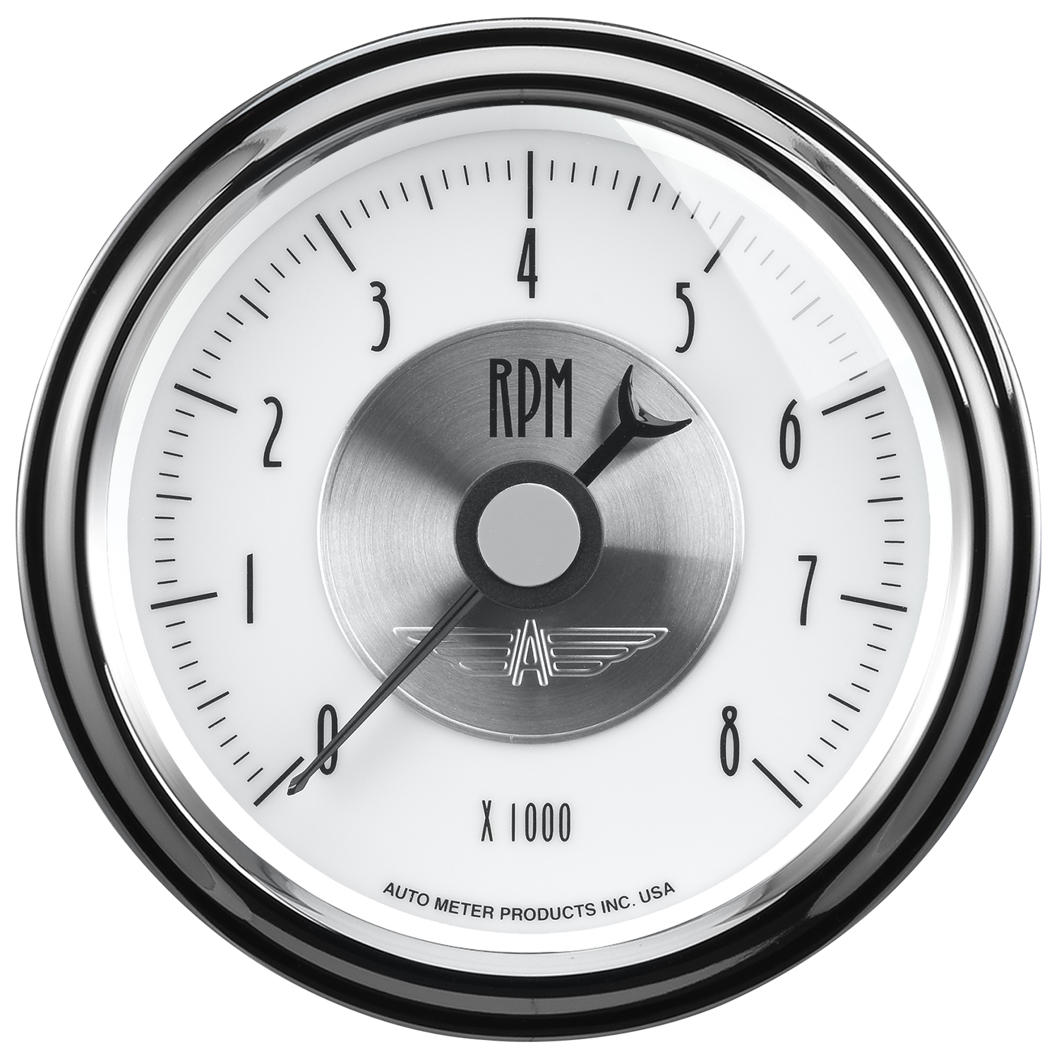 AUTOMETER Tachometer Gauge 3 3/8", 8K RPM, In-Dash, Prestige Pearl