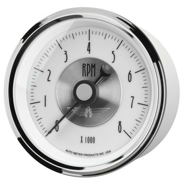 AUTOMETER Tachometer Gauge 3 3/8", 8K RPM, In-Dash, Prestige Pearl - Image 2