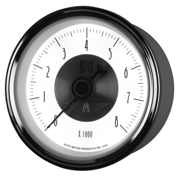 AUTOMETER Tachometer Gauge 3 3/8", 8K RPM, In-Dash, Prestige Pearl - Image 3