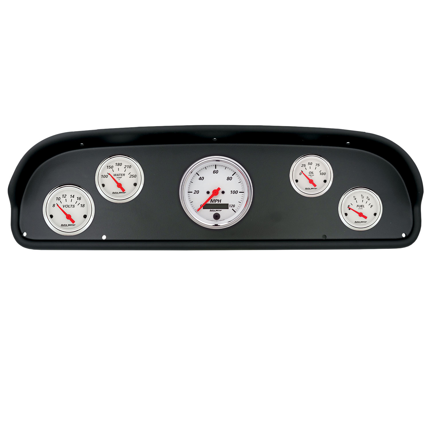 AUTOMETER Direct Fit Dash Kit, (3 3/8" X1, 2 1/16" X4), Ford F100 57-60, Arctic White