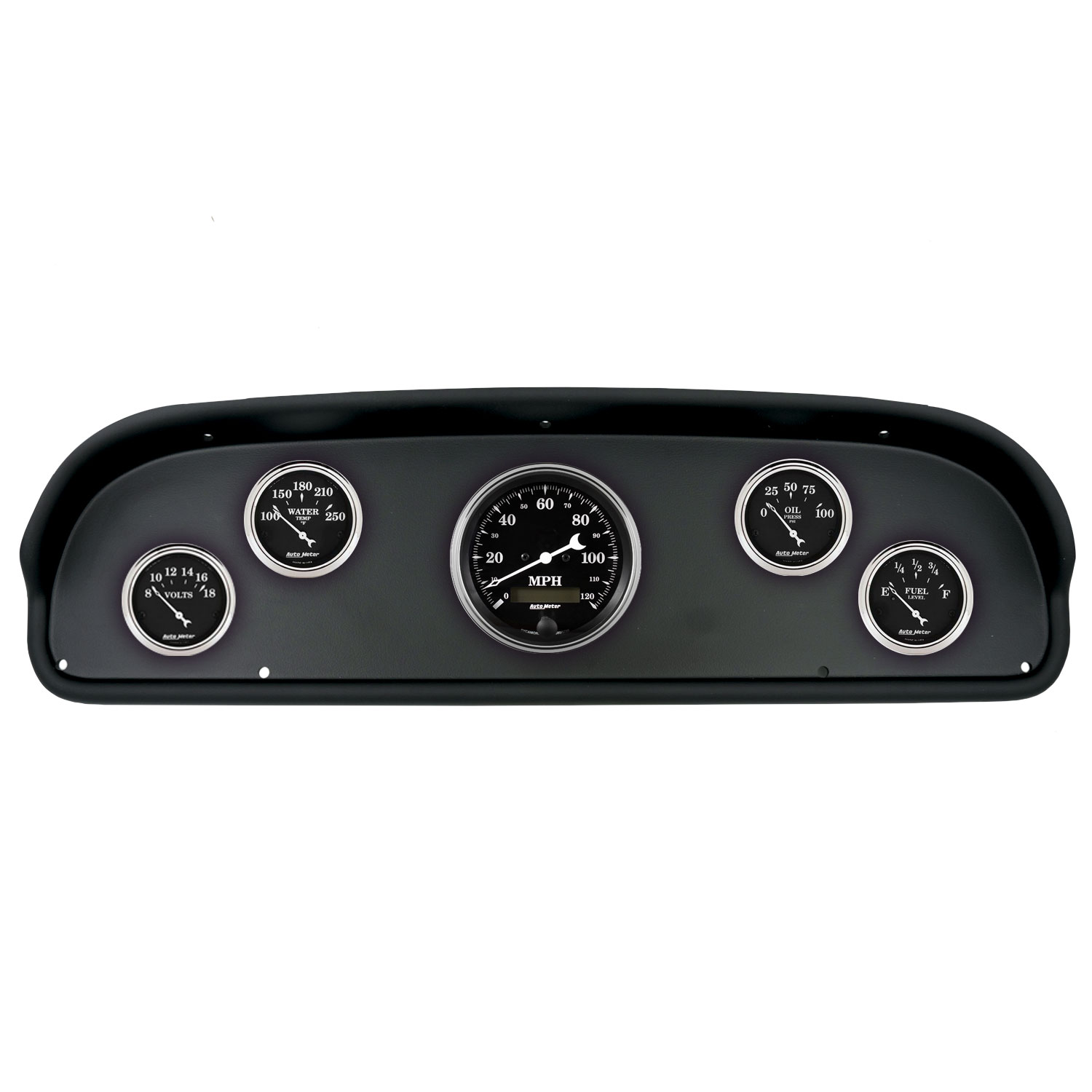 AUTOMETER Direct Fit Dash Kit, (3 3/8" X1, 2 1/16" X4), Ford F100 57-60, Old Tyme Black
