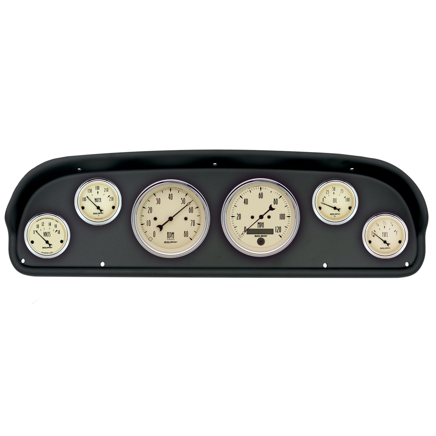 AUTOMETER Direct Fit Dash Kit, (3 3/8" X2, 2 1/16" X4), Ford F100 57-60, Antique Beige