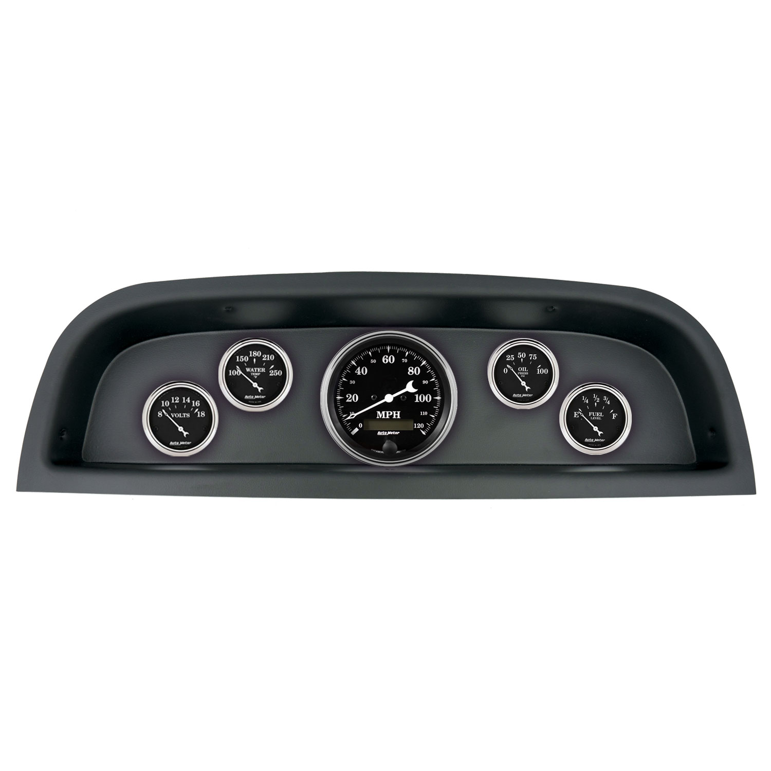 AUTOMETER Direct Fit Dash Kit, (3 3/8" X1, 2 1/16" X4), Chevrolet Truck 60-63, Old Tyme Black