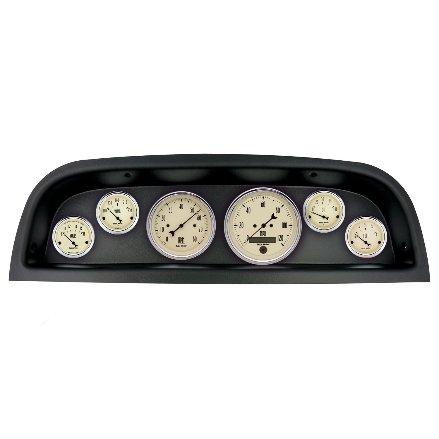 AUTOMETER Direct Fit Dash Kit, (3 3/8" X2, 2 1/16" X4), Chevrolet Truck 60-63, Antique Beige