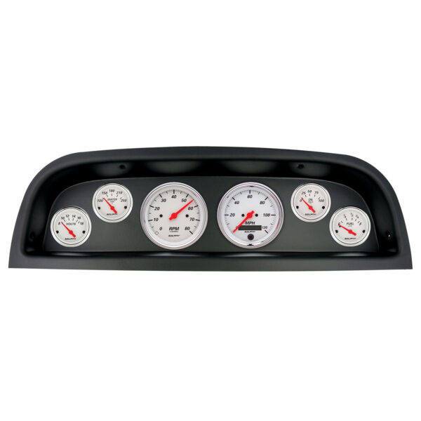 AUTOMETER Direct Fit Dash Kit, (3 3/8" X2, 2 1/16" X4), Chevrolet Truck 60-63, Arctic White