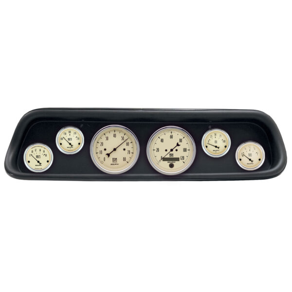 AUTOMETER Direct Fit Dash Kit, (3 3/8" X2, 2 1/16" X4), Ford Mustang 64-65, Antique Beige