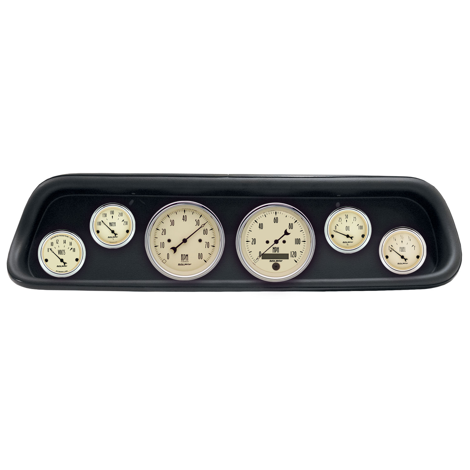 AUTOMETER Direct Fit Dash Kit, (3 3/8" X2, 2 1/16" X4), Ford Mustang 64-65, Antique Beige