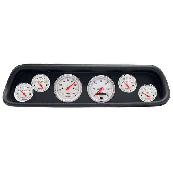 AUTOMETER Direct Fit Dash Kit, (3 3/8" X2, 2 1/16" X4), Ford Mustang 64-65, Arctic White