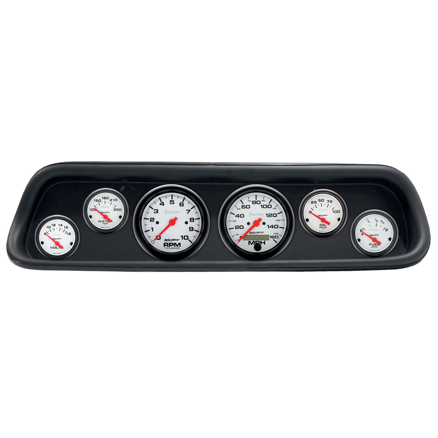 AUTOMETER Direct Fit Dash Kit, (3 3/8" X2, 2 1/16" X4), Ford Mustang 64-65, Phantom