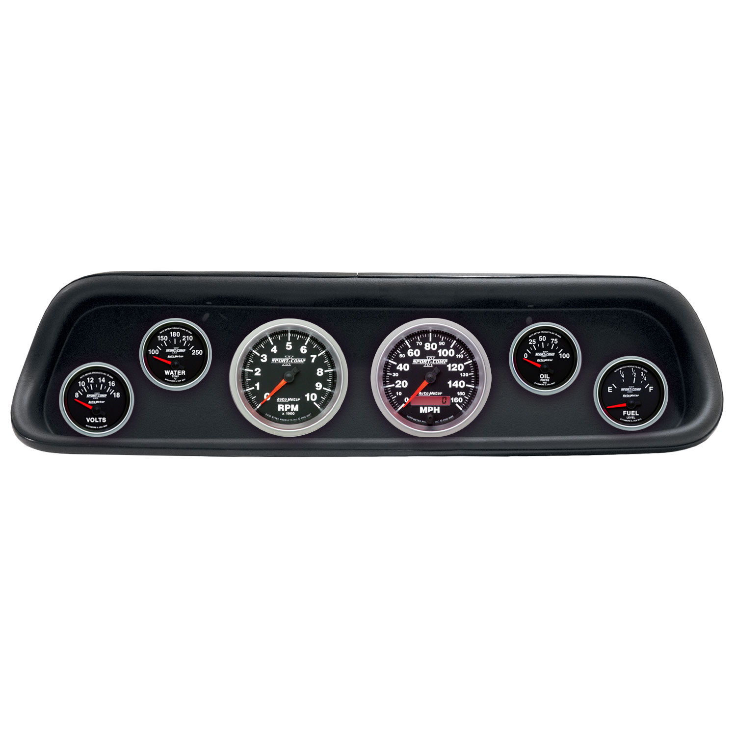AUTOMETER Direct Fit Dash Kit, (3 3/8" X2, 2 1/16" X4), Ford Mustang 64-65, Sport-Comp II