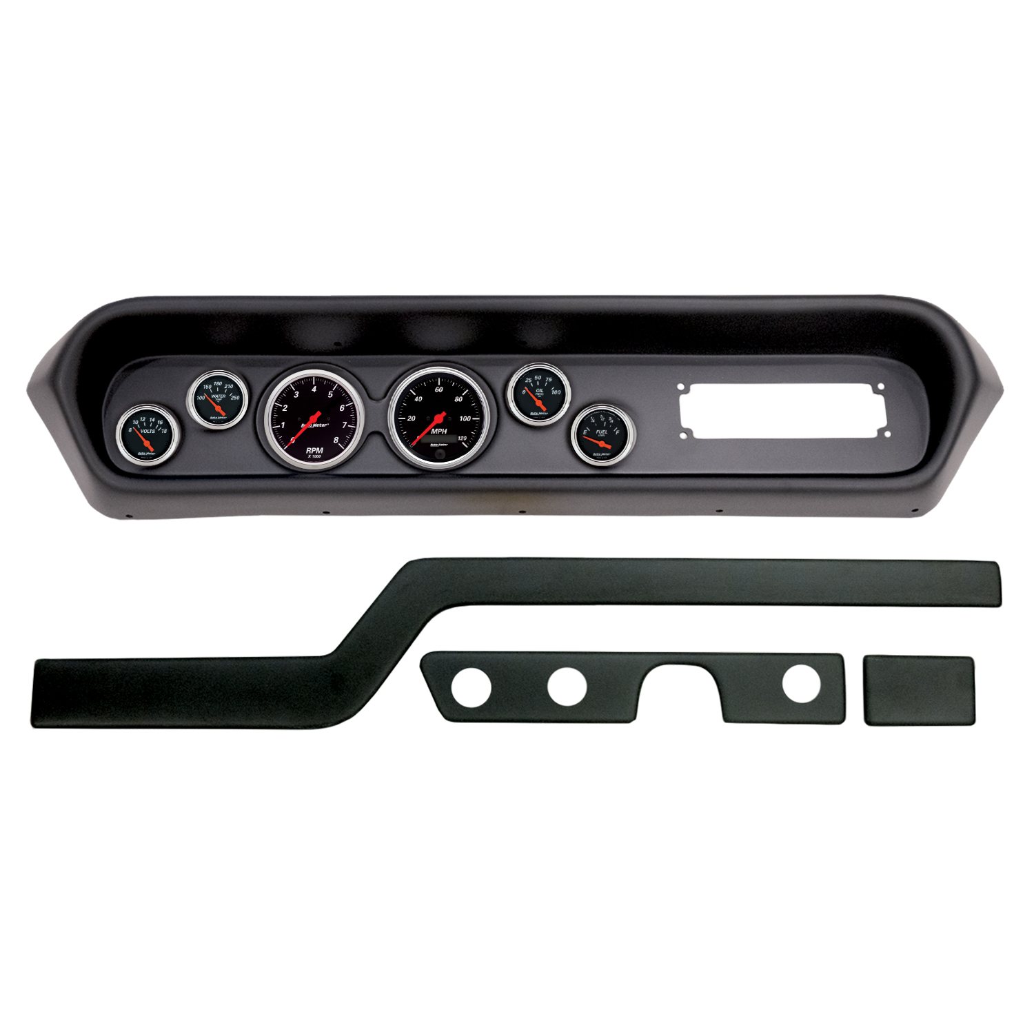 AUTOMETER Direct Fit Dash Kit, (3 3/8" X2, 2 1/16" X4), Pontiac Gto/Lemans 64-65, Designer Black
