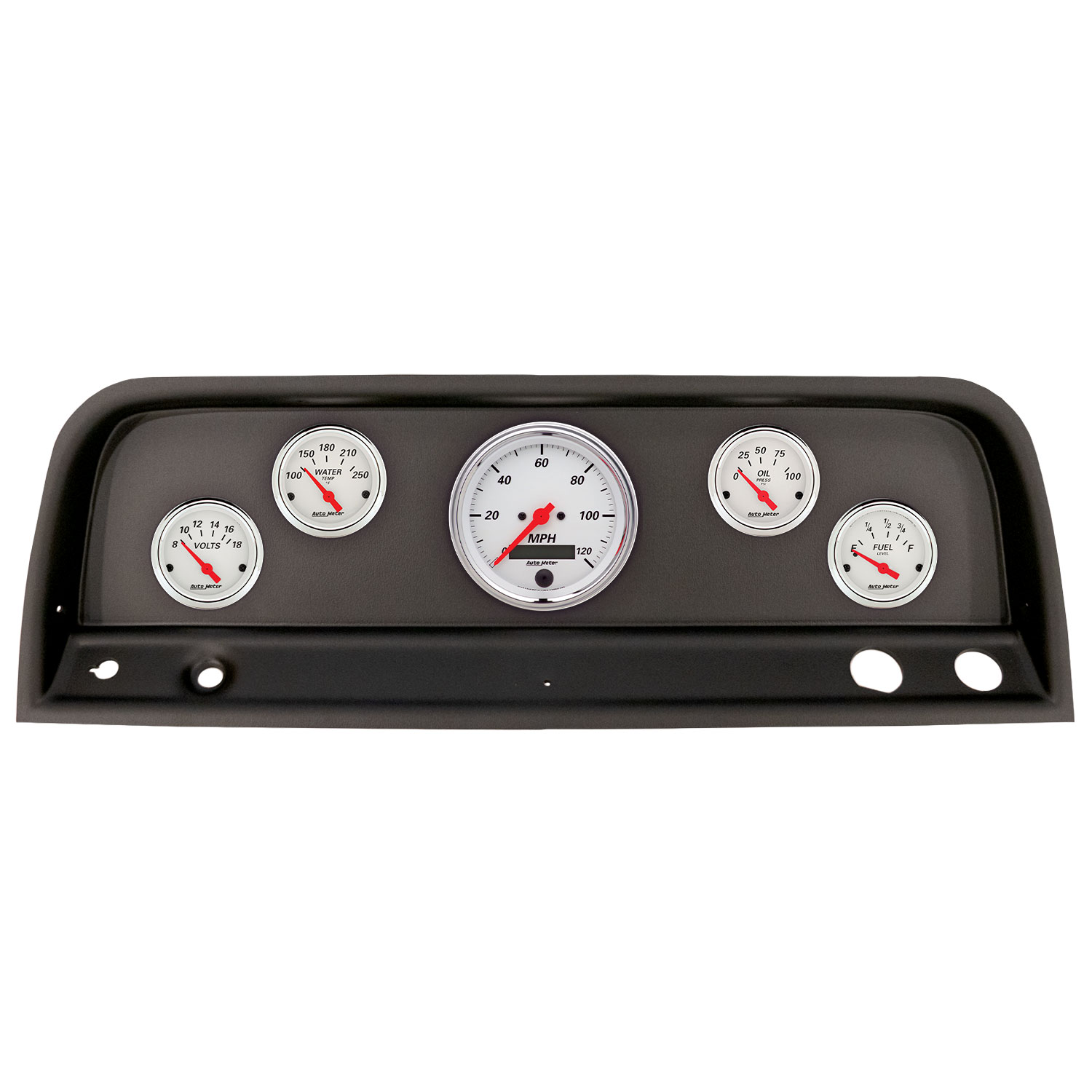 AUTOMETER Direct Fit Dash Kit, (3 3/8" X1, 2 1/16" X4), Chevrolet Truck 64-66, Arctic White