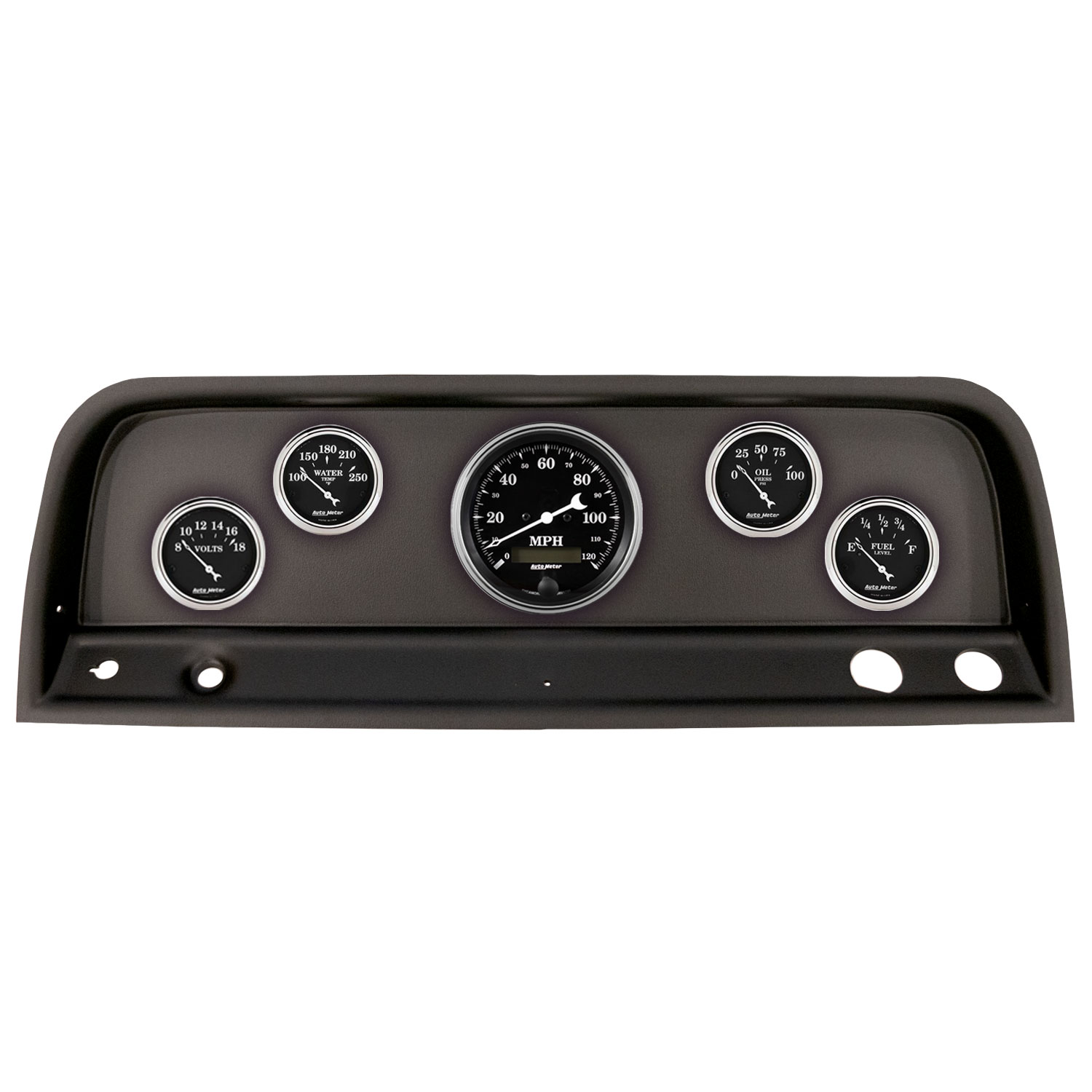 AUTOMETER Direct Fit Dash Kit, (3 3/8" X1, 2 1/16" X4), Chevrolet Truck 64-66, Old Tyme Black