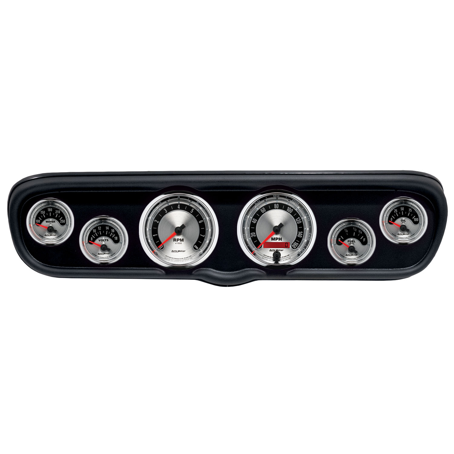 AUTOMETER Direct Fit Dash Kit, (3 3/8" X2, 2 1/16" X4), Ford Mustang 66, American Muscle