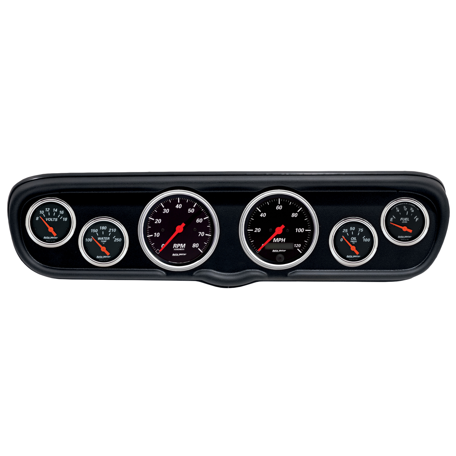 AUTOMETER Direct Fit Dash Kit, (3 3/8" X2, 2 1/16" X4), Ford Mustang 66, Designer Black