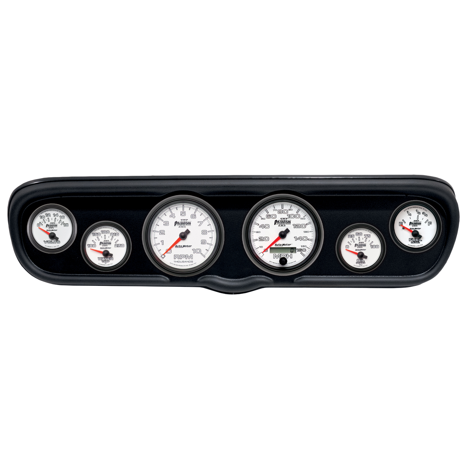 AUTOMETER Direct Fit Dash Kit, (3 3/8" X2, 2 1/16" X4), Ford Mustang 66, Phantom II