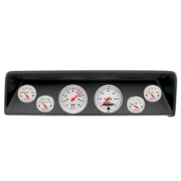 AUTOMETER Direct Fit Dash Kit, (3 3/8" X2, 2 1/16" X4), Chevrolet Nova 66-67, Arctic White