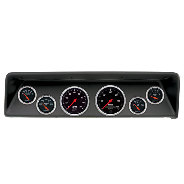 AUTOMETER Direct Fit Dash Kit, (3 3/8" X2, 2 1/16" X4), Chevrolet Nova 66-67, Designer Black