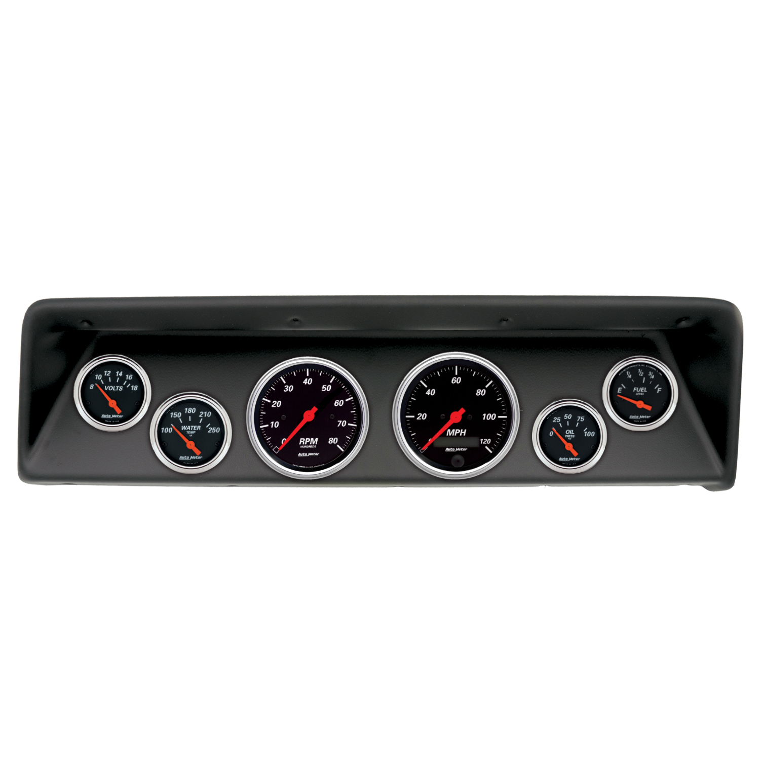 AUTOMETER Direct Fit Dash Kit, (3 3/8" X2, 2 1/16" X4), Chevrolet Nova 66-67, Designer Black