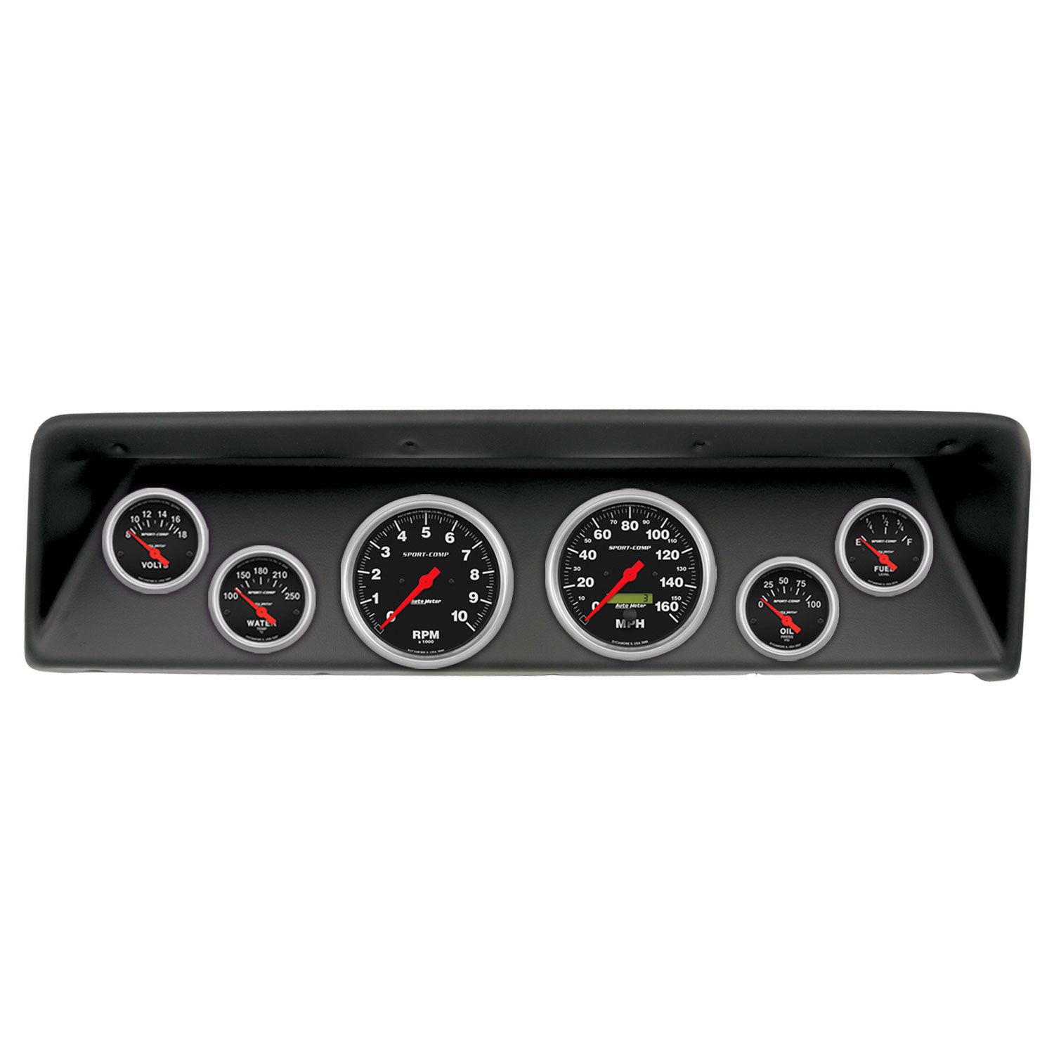 AUTOMETER Direct Fit Dash Kit, (3 3/8" X2, 2 1/16" X4), Chevrolet Nova 66-67, Sport-Comp