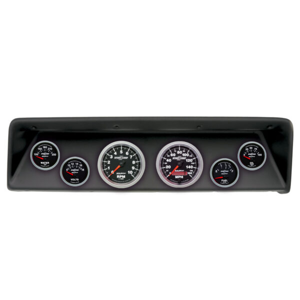 AUTOMETER Direct Fit Dash Kit, (3 3/8" X2, 2 1/16" X4), Chevrolet Nova 66-67, Sport-Comp II