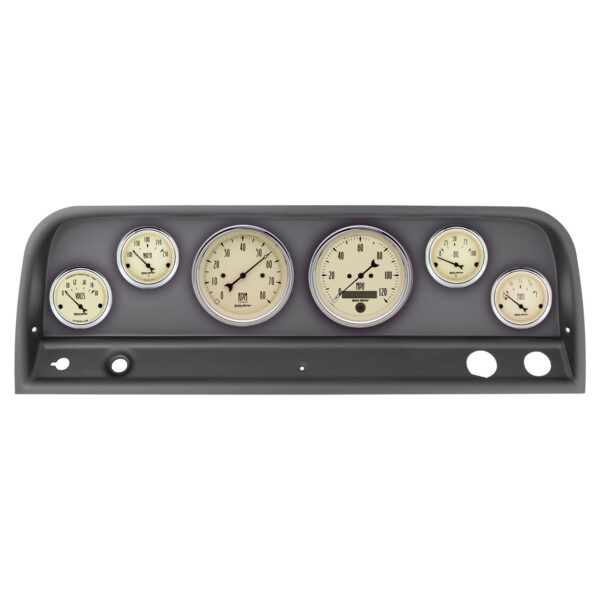 AUTOMETER Direct Fit Dash Kit, Chevy Truck 64-66, Tach/MPH/Fuel/Oilp/Wtmp/Volt, Antique Beige