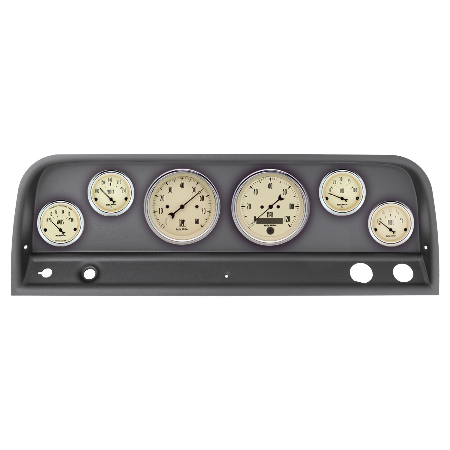 AUTOMETER Direct Fit Dash Kit, Chevy Truck 64-66, Tach/MPH/Fuel/Oilp/Wtmp/Volt, Antique Beige