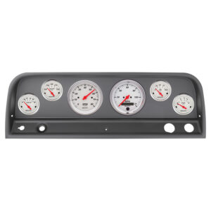 AUTOMETER Direct Fit Dash Kit, Chevy Truck 64-66, Tach/MPH/Fuel/Oilp/Wtmp/Volt, Arctic White