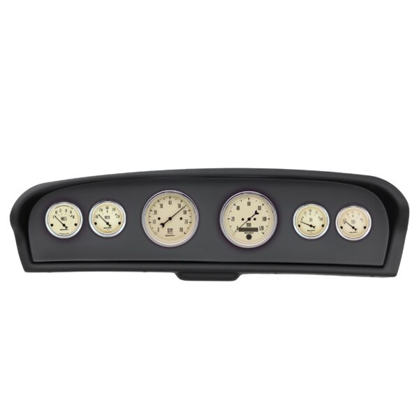 AUTOMETER Direct Fit Dash Kit, Ford Truck 61-66, Tach/MPH/Fuel/Oilp/Wtmp/Volt, Antique Beige