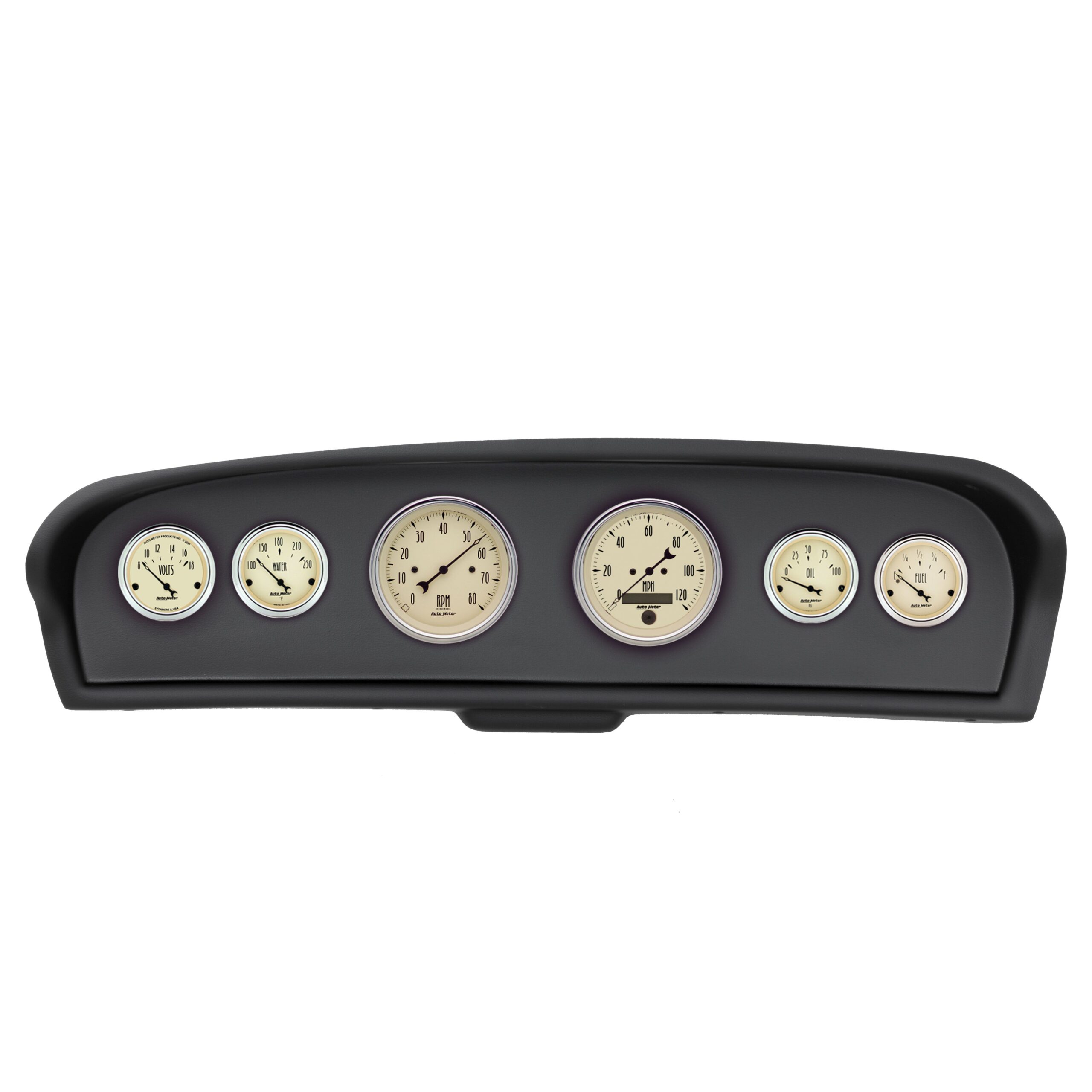 AUTOMETER Direct Fit Dash Kit, Ford Truck 61-66, Tach/MPH/Fuel/Oilp/Wtmp/Volt, Antique Beige