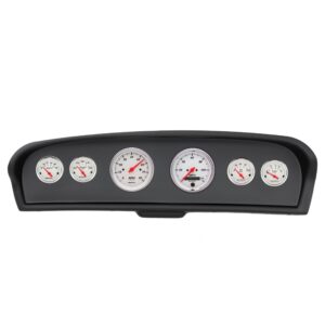 AUTOMETER Direct Fit Dash Kit, Ford Truck 61-66, Tach/MPH/Fuel/Oilp/Wtmp/Volt, Arctic White