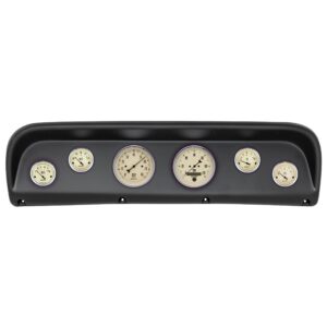 AUTOMETER Direct Fit Dash Kit, Ford Truck 67-72, Tach/MPH/Fuel/Oilp/Wtmp/Volt, Antique Beige