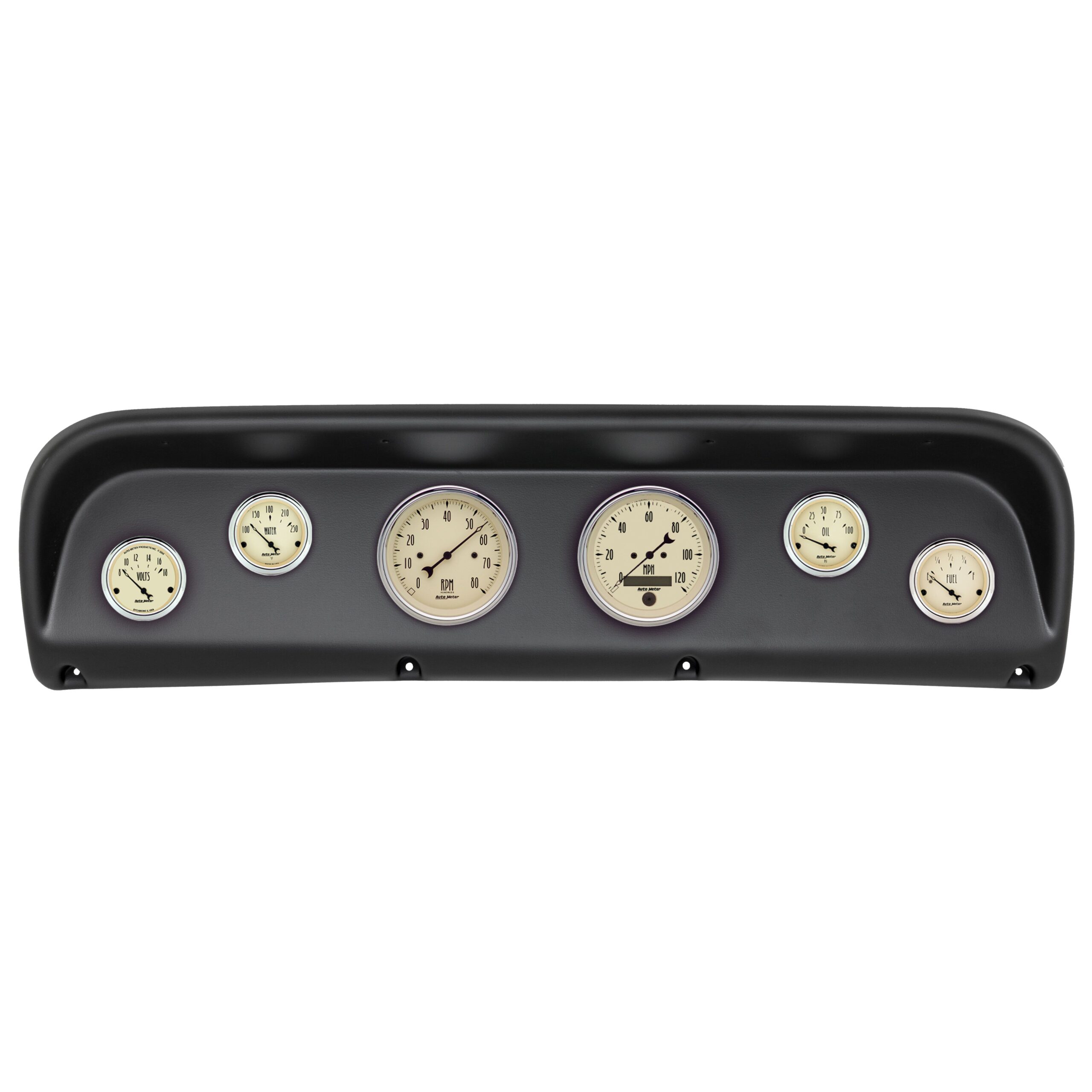 AUTOMETER Direct Fit Dash Kit, Ford Truck 67-72, Tach/MPH/Fuel/Oilp/Wtmp/Volt, Antique Beige