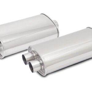 VIBRANT PERFORMANCE STREETPOWER Oval Muffler, 3.50" inlet/outlet (Offset-Center)